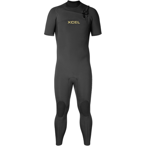2026 Xcel Mens Comp 2mm Short Sleeve Chest Zip Wetsuit MN22ZXC4 - Black